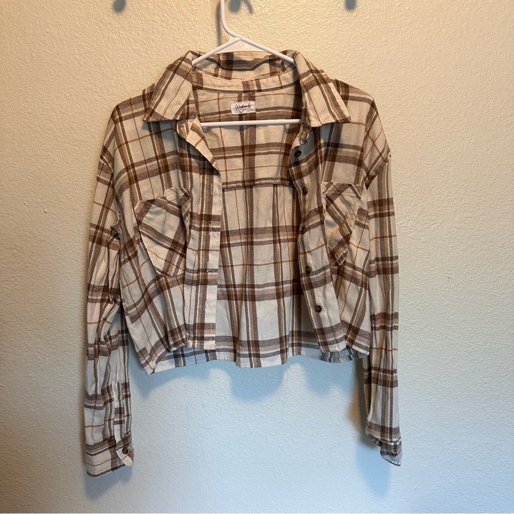 Weekends Everyday Cropped Flannel Medium
